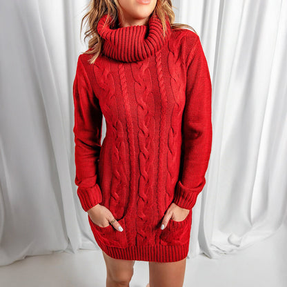 Chiara Cable-Knit Turtleneck Sweater