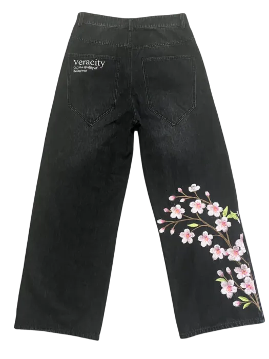 Hanami Floral Denim Pants