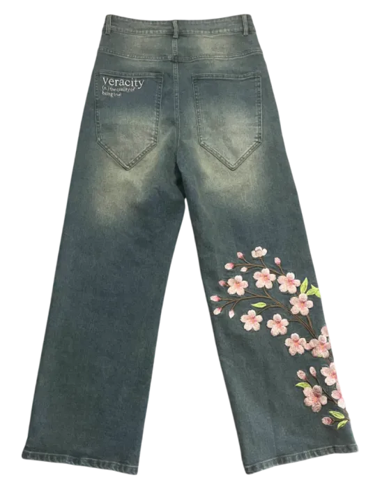 Hanami Floral Denim Pants