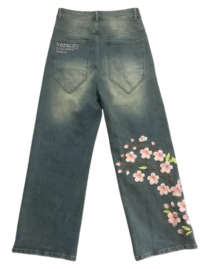 Hanami Floral Denim Pants