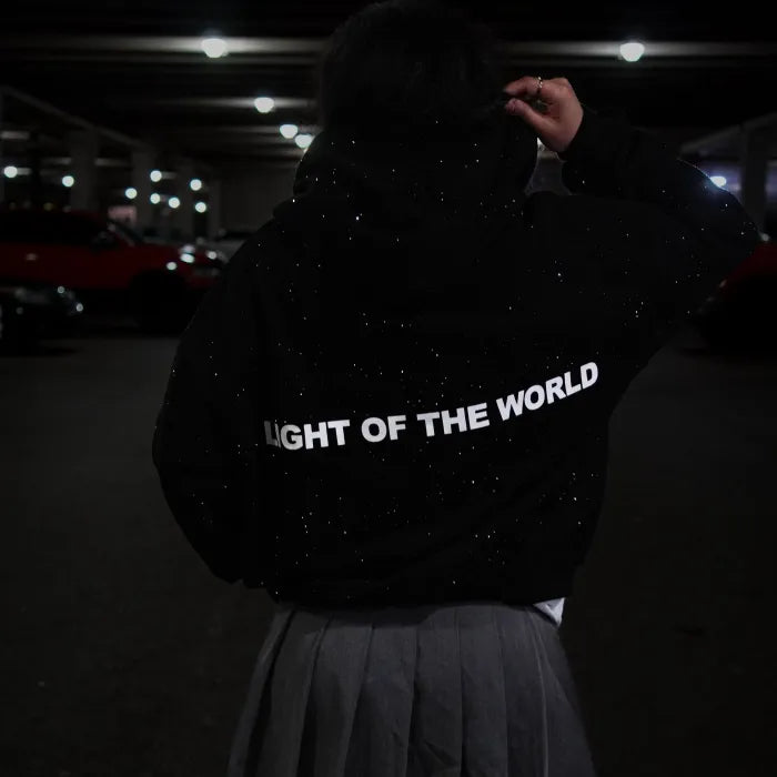 Jesus is The Light Rhinestone Hoodie
