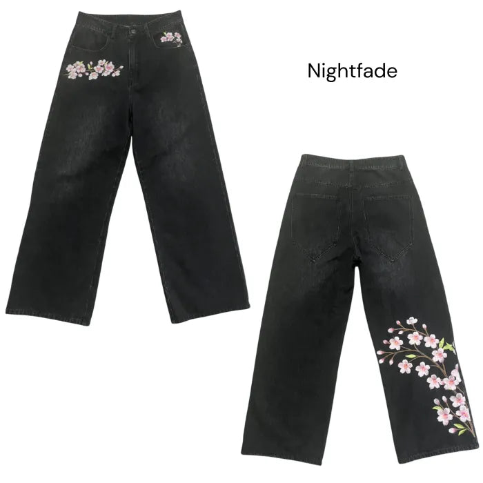 Hanami Floral Denim Pants