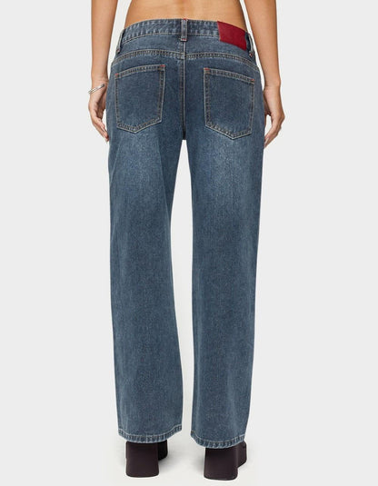 Indigo Ease Wide-Leg Jeans