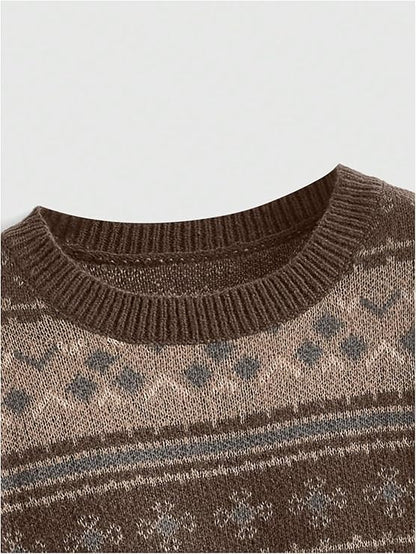 Vintage Nordic Knit Sweater